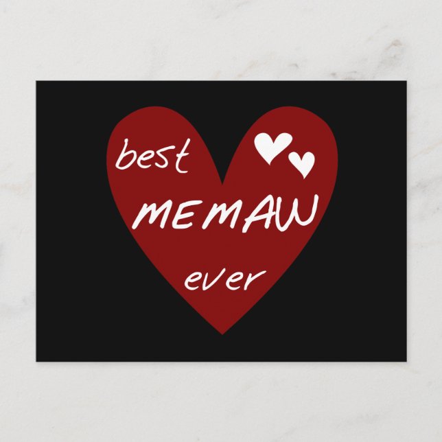 Postal Las mejores camisetas y regalos de Memaw del (Anverso)