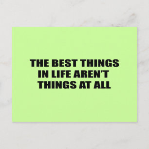 Postal Las mejores cosas de la vida no son cosas