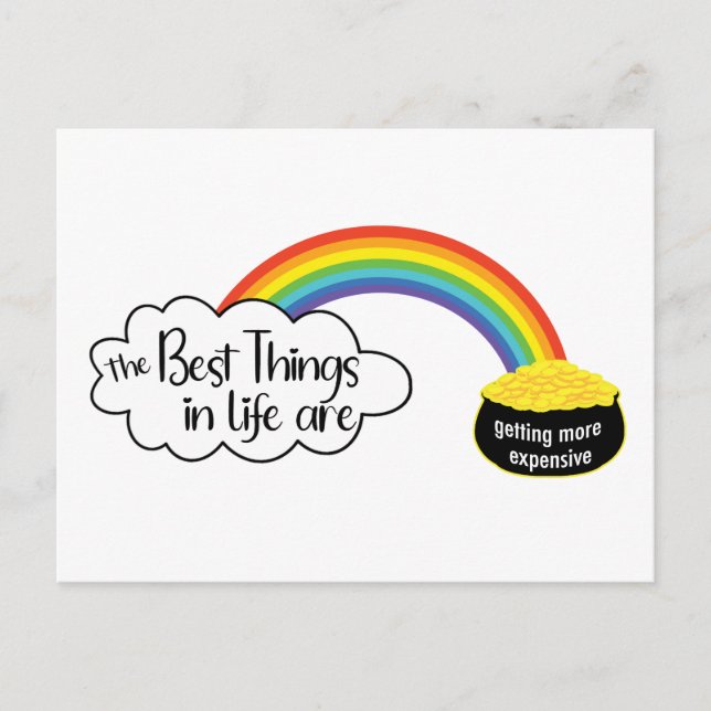 Postal Las mejores cosas de la vida se están volviendo má (Anverso)