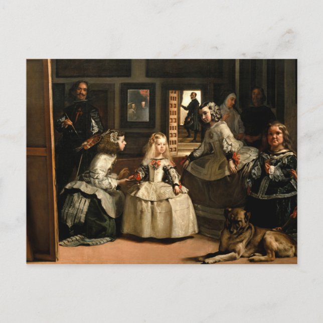 Postal Las Meninas, 1656 by Diego Velazquez (Anverso)