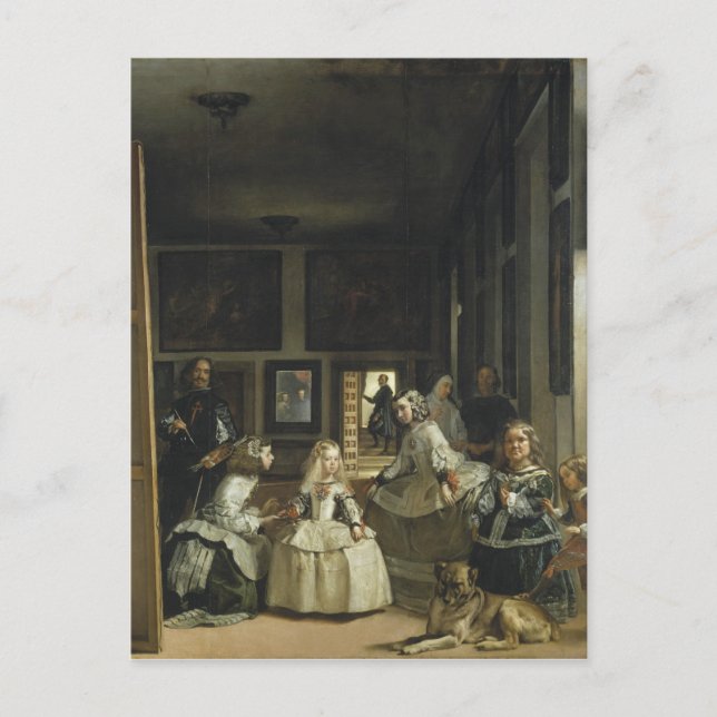 Postal Las Meninas por Diego Velázquez (Anverso)