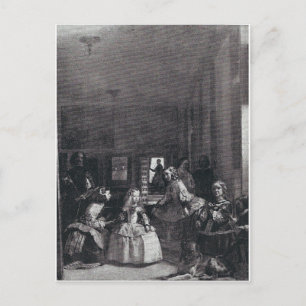 Postal "Las Meninas". por Velazquez