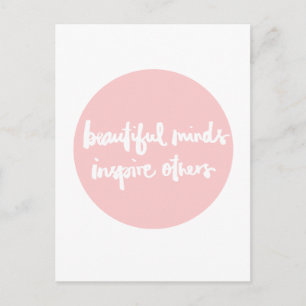 Postal Las mentes hermosas inspiran a la gente Inspirador