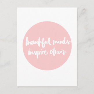 Postal Las mentes hermosas inspiran a la gente Inspirador