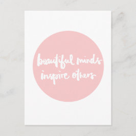 Postal Las mentes hermosas inspiran a la gente Inspirador