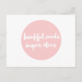 Postal Las mentes hermosas inspiran a la gente Inspirador