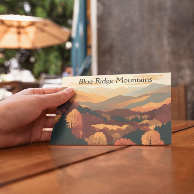 Postal Las montañas Blue Ridge, el personalizable (Subido por el creador)
