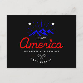 Postal Las Montañas de América me Llaman Debo Ir Color Os