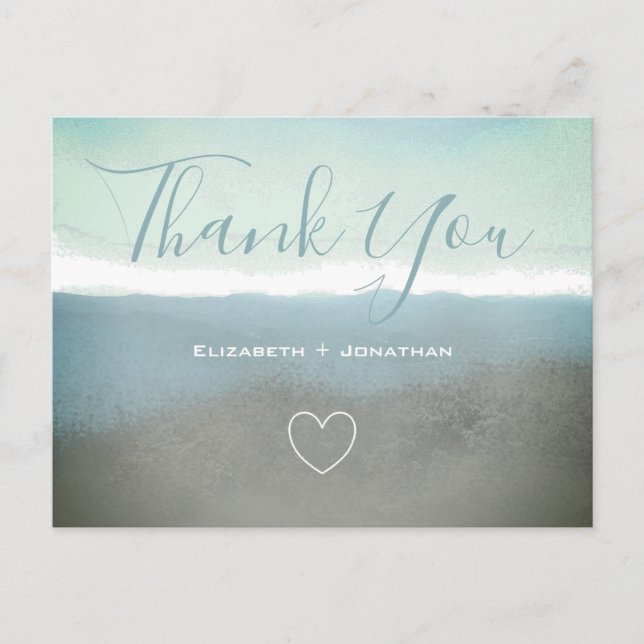 Postal Las montañas de la cordillera azul gracias (Anverso)