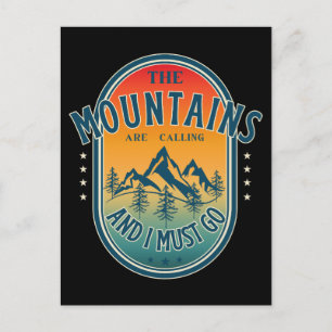 Postal Las montañas están llamando y debo ir