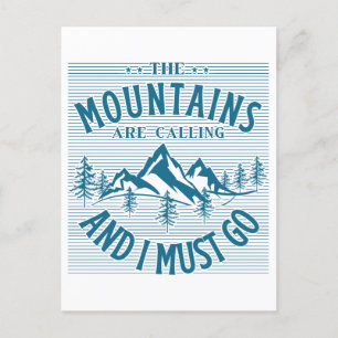 Postal Las montañas están llamando y debo irme