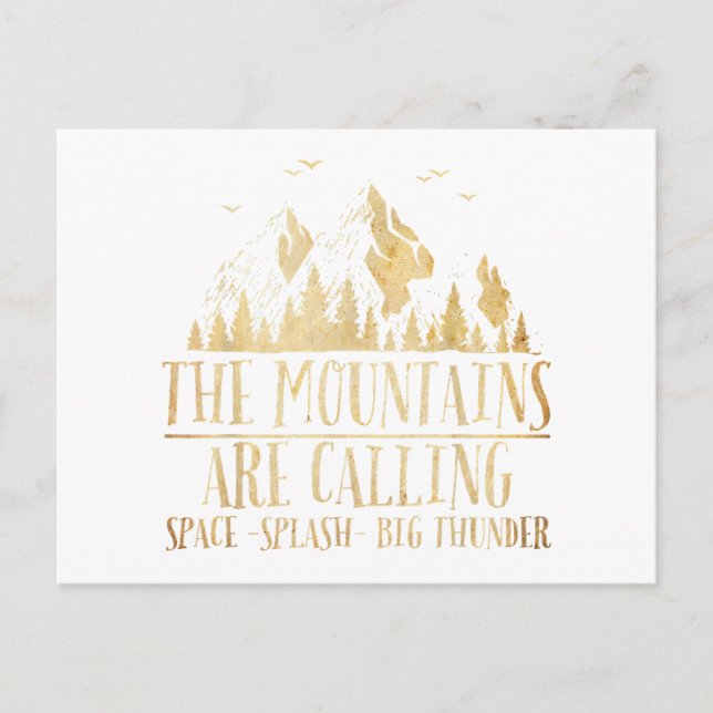Postal Las montañas llaman a la salpicadura espacial gran (Anverso)
