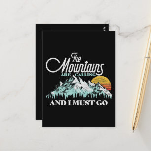 Postal Las montañas llaman debo ir Retro 80s