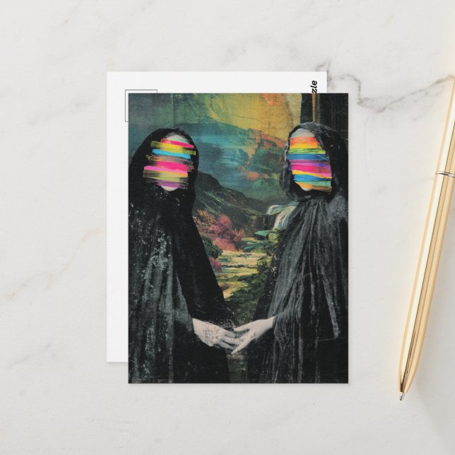 Postal Las mujeres con caras borrosas (Anverso/Reverso In Situ)