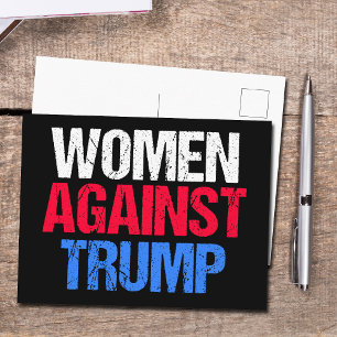 Postal Las mujeres contra las elecciones de Trump en negr