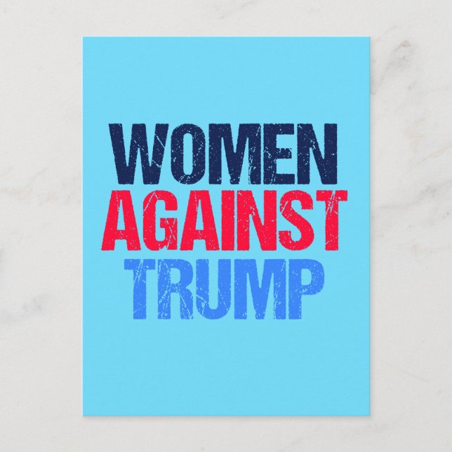 Postal Las mujeres contra Trump (Anverso)