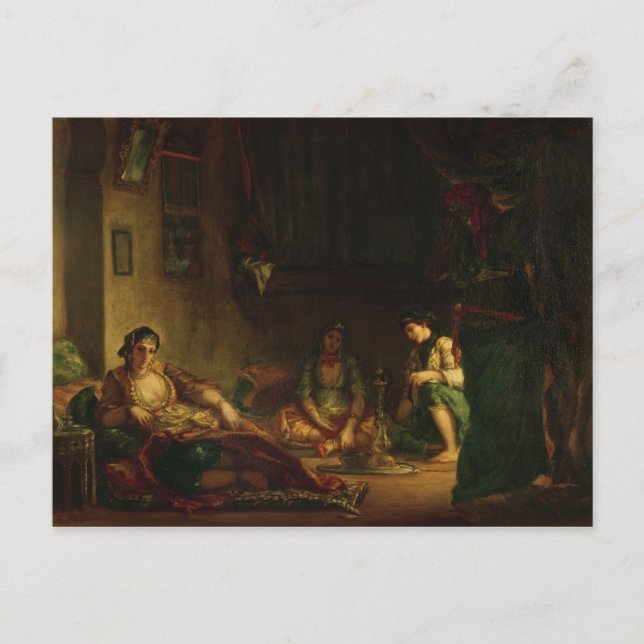Postal Las mujeres de Argel en su Harem, 1847-49 (Anverso)