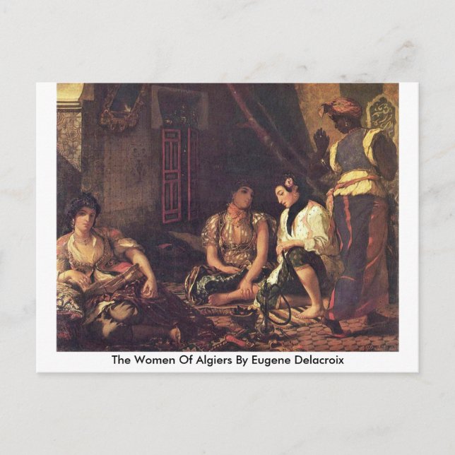 Postal Las Mujeres De Argel Por Eugene Delacroix (Anverso)