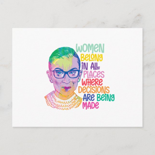 Postal Las Mujeres De Ruth Bader Ginsburg Pertenecen En T (Anverso)