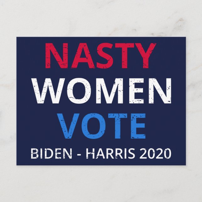 Postal Las mujeres desagradables votan I (Anverso)
