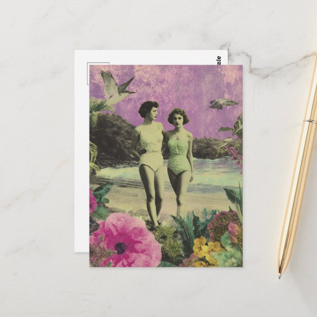 Postal Las mujeres en el paseo marítimo (Anverso/Reverso In Situ)