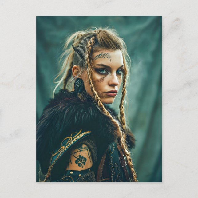 Postal Las mujeres nórdicas vislumbran la vida vigilia (Anverso)