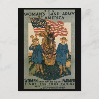 Postal Las mujeres se inscriben en la Segunda Guerra Mund