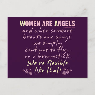 Postal Las mujeres son ángeles