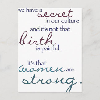 Postal las mujeres son fuertes