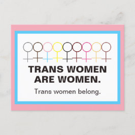 Postal Las Mujeres Trans Son Mujeres Símbolo De Palo Figu