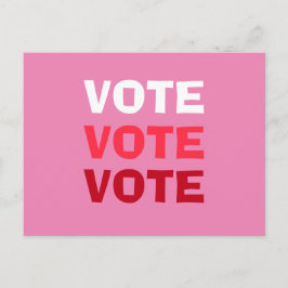 Postal Las mujeres votan la campaña electoral política ro