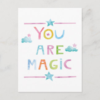 Postal Las nubes mágicas usted es mágico