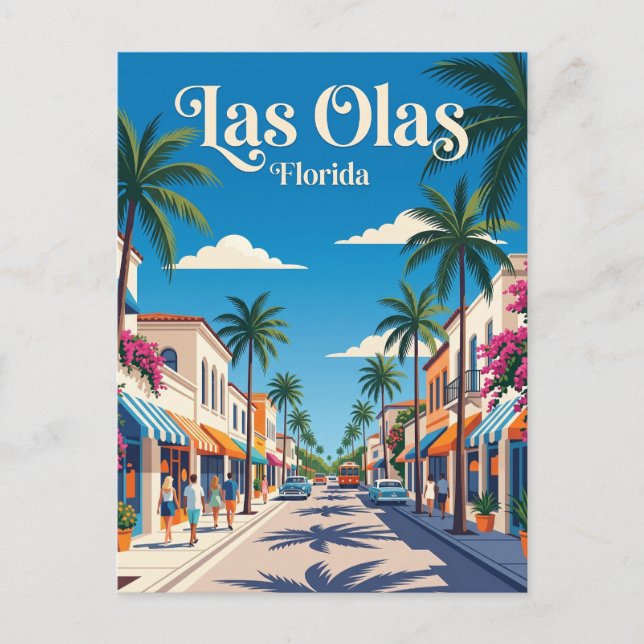 Postal Las Olas Boulevard EE. UU. (Anverso)