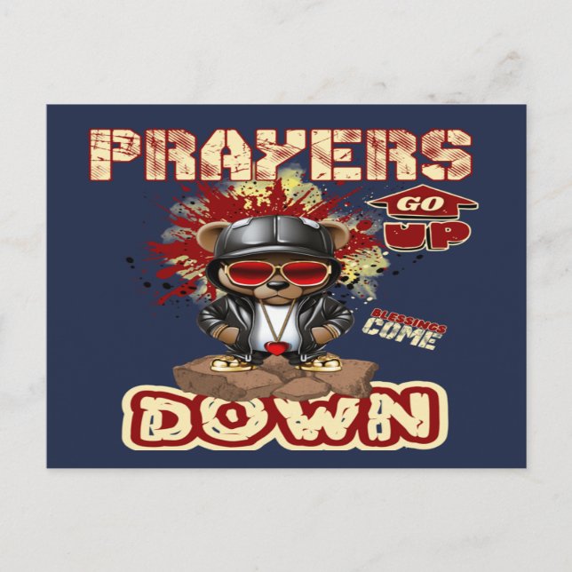 Postal Las oraciones aumentan la fe cristiana (Anverso)