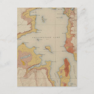 Postal Las orillas del lago Yellowstone