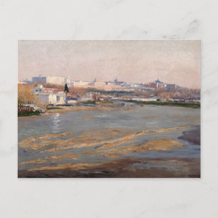 Postal Las orillas del río Manzanares, 1912 (petróleo en 