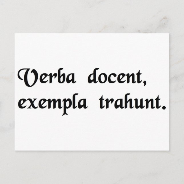 Postal Las palabras dan instrucciones, los ejemplos lider (Anverso)