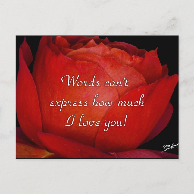 Postal Las palabras no pueden expresar (Anverso)