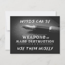 Postal Las palabras pueden ser armas de destrucción masiv