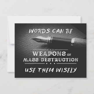 Postal Las palabras pueden ser armas de destrucción masiv