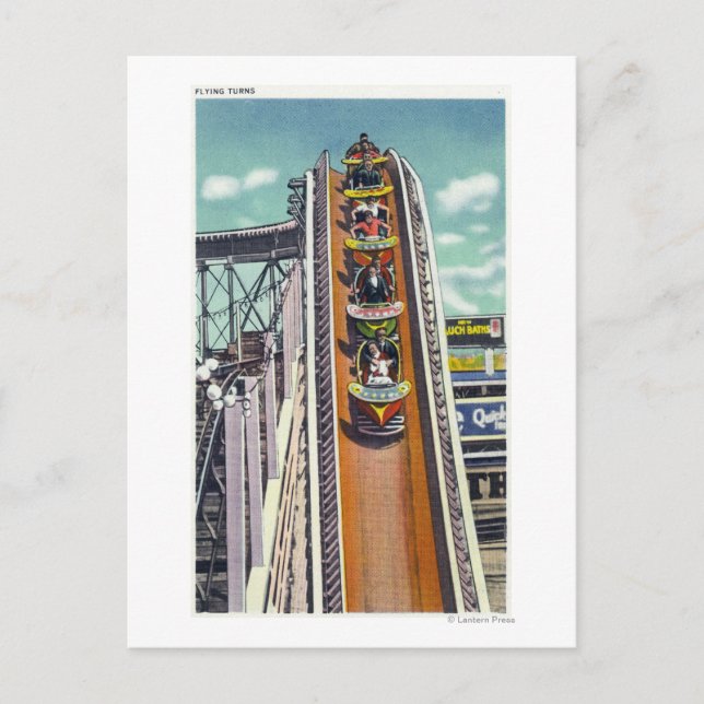 Postal Las parejas que bajan volando se vuelan (Anverso)