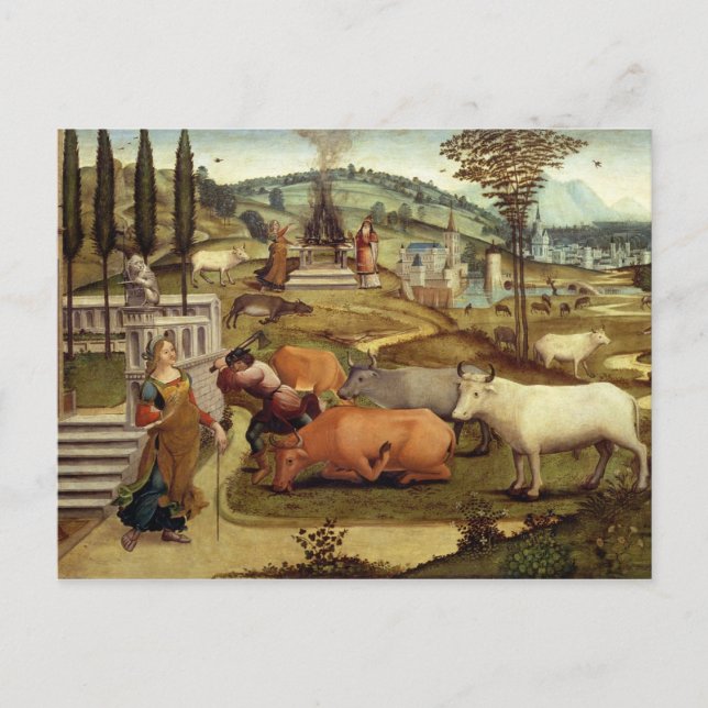 Postal Las pasiones de Pasifa, esposa del rey Minos de Cr (Anverso)