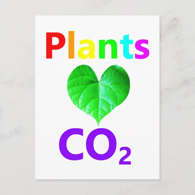 Postal Las plantas aman el CO2 (Anverso)