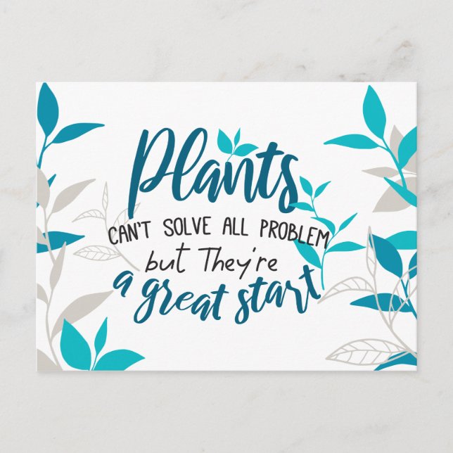 Postal Las plantas no pueden resolver todos los problemas (Anverso)