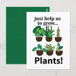 Postal Las Plantas Simplemente Nos Ayudan A Crecer Planta