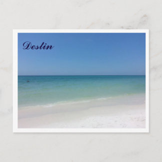 Postal Las playas blancas de Destin FL y el agua azul tra