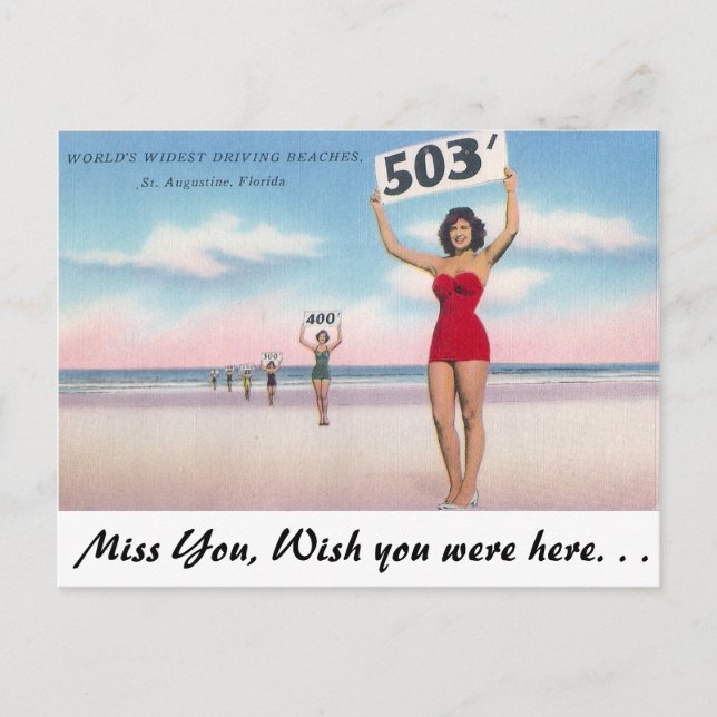 Postal Las playas de conducción más anchas del mundo (Anverso)