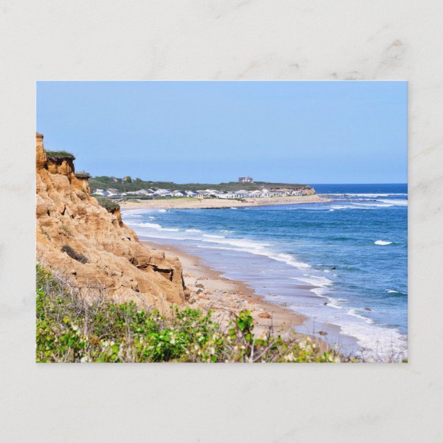 Postal Las playas rocosas de Montauk, Long Island, NY (Anverso)