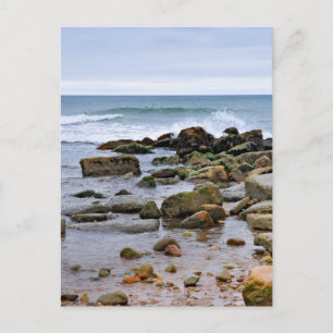 Postal Las playas rocosas de Montauk, Long Island, NY