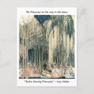 Postal Las princesas camino a la danza Kay Nielsen